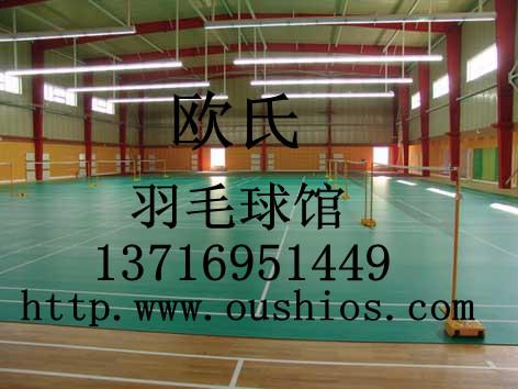 北京欧氏专业羽毛球比赛场地地胶，羽毛球场地专用灯