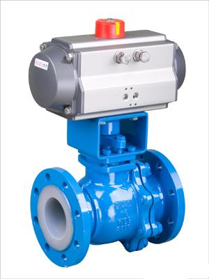 气动衬氟球阀 Q641F4气动衬氟球阀