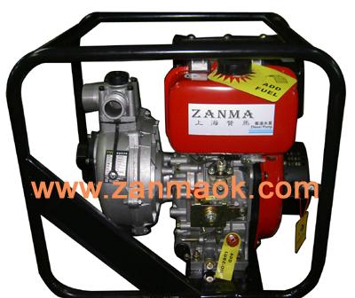 上海赞马3寸10马力手启动消防水泵，高压泵，高扬程柴油水泵，