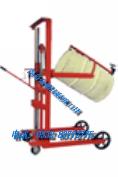 优质液压圆筒装卸车，手推搬运车，青岛油桶车