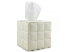 酒店皮具皮革正方形纸巾盒餐厅KTV 餐纸盒图2