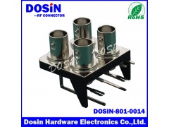 BNC双排双联视频光端机连接器，德索BNC2*2视频底座图1