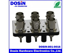 德索BNC双排3联视频光端机连接器，BNC2*3视频底座图1