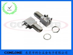 锌合金F母头四脚90度视频连接器图1