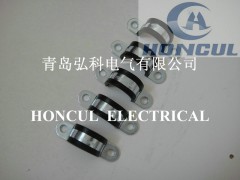 双面包塑金属管夹厂家,金属软管紧固夹弘科图1