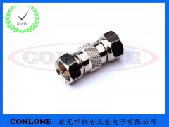 全铜F公头转PAL视频转接头图1