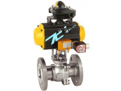 气动法兰球塞阀图1