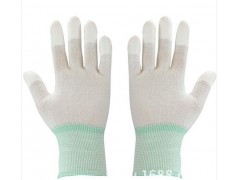 PU白色涂指手套图1