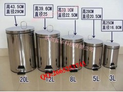 绵阳振华脚踏式不锈钢垃圾桶ZH2009图1