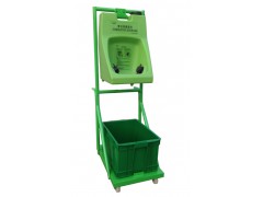 APBX21便携式洗眼器价格银川洗眼器厂家手推车移动式洗眼器图1