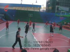 南宁硅PU球场地胶施工图1