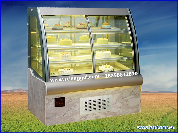 豪华前开门弧形蛋糕柜