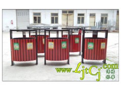 户外景区垃圾桶  户外钢木分类垃圾桶图1
