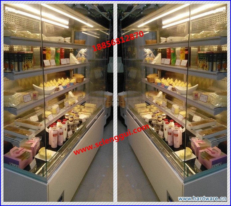 敞开式直角蛋糕柜