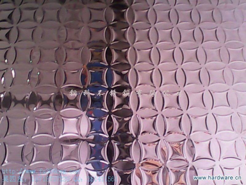 玫瑰金铜钱压花板