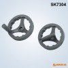 供应sankq，SK7304尼龙塑料方轮缘手轮