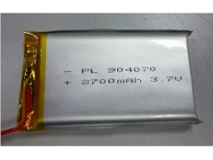 聚合物锂电池904070-2700mAh 3.7V图1