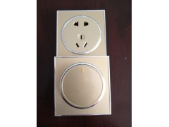 圆形新款墙壁开关 澳贝电器品牌墙壁开关 拉丝款墙壁开关图1