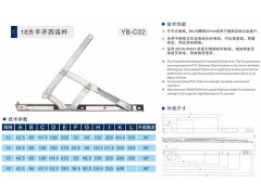不锈钢22方槽平开窗铰链、窗撑、四连杆图1