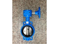 对夹式涡轮增压蝶阀D371X，涡轮软密封蝶阀图1