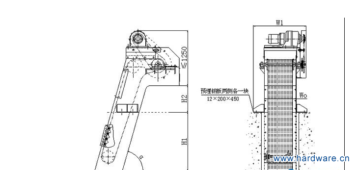 回转式格栅机结构图