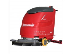 双刷盘全自动洗地机 静音洗地机 手推式洗地吸干机图1