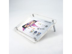 厂家定制圆角亚克力相框 带支撑有机玻璃台面展示牌相架图1