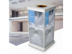 新款玻璃钢广告电压垃圾桶 厂家直销航空路果皮箱带烟灰缸图1