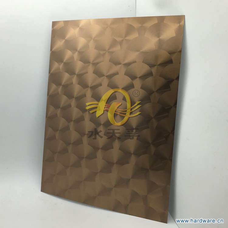 不锈钢玫瑰金扇形镭射板STF-0001