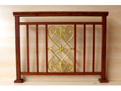 广一佰高端喷涂木纹铝合金护栏图1