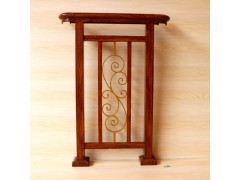 高端豪华木纹雕花铝合金栏杆图1