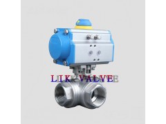 进口气动三通内螺纹球阀-进口不锈钢三通球阀图1