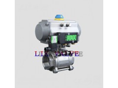 进口气动螺纹三片式球阀图1