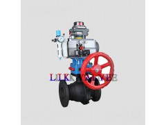 进口气动碳钢带手动球阀图1