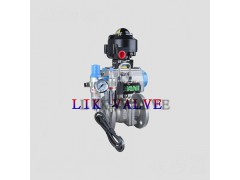 带气动执行器及附件的不锈钢法兰球阀图1