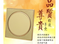 流光金圆形墙壁开关 圆形墙壁开关厂 香槟金圆形开关图1