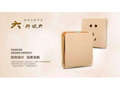 大板墙壁开关  墙壁开关厂 香槟金玫瑰金大板开关图1