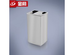 金柯 不锈钢翻盖垃圾桶  办公楼电梯口果皮箱烟灰盅图1