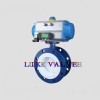 进口气动衬氟法兰蝶阀-进口气动球墨铸铁衬氟法兰蝶阀