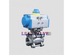 进口气动三片式球阀-304/316气动三片式球阀图1