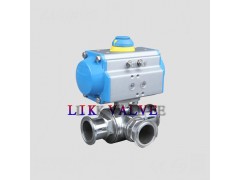 进口气动三通卫生级球阀-德国进口食品卫生级球阀图1