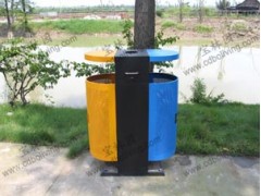 户外双桶垃圾桶图1