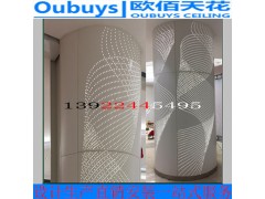 欧佰天花新型3D-4D透光高档室内装饰铝板柱子铝单板包柱雕花图1
