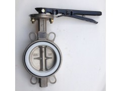 D71F不绣钢对夹衬氟蝶阀图1