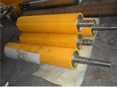 供应北京生产线聚氨酯滚筒包胶，北京输送滚筒包胶挂胶图1