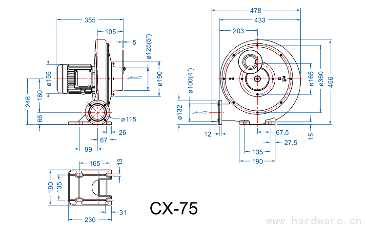CX-75尺寸图