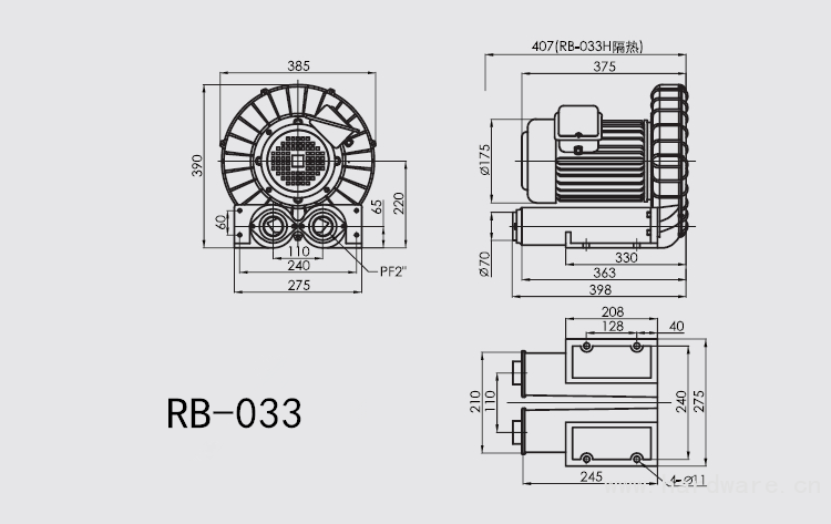 RB-033尺寸图
