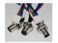 M12 5芯公 5P打端子HSG cable 航空插头连接线图1