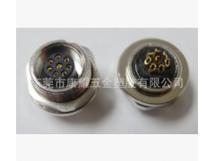 M9 8芯母 前锁板 防水 IP67 传感器 圆形电连接器图1