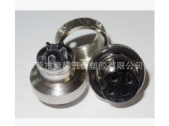 GX16 4芯 注塑式 加厚订制滚花锁环 电连接器 航空插头图1